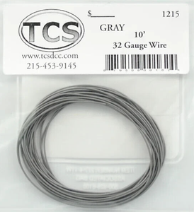 TCS ~ 30 AWG ~ DCC Decoder Wire ~ 10 Feet ~ Gray ~ 1215