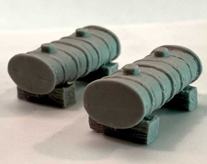 Bar Mills LLC ~ N Scale ~ Unpainted Resin Castings ~ Bulk Fuel Tanks ~ pkg(2) ~ 1007