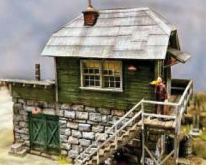 Bar Mills LLC ~ HO Scale ~ Tower at Cranberry Yard ~ Laser-Cut Wood and Card Kit ~ 272