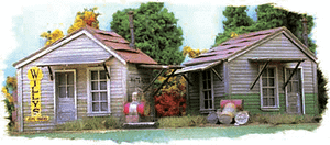 Bar Mills LLC ~ HO Scale ~ Twin Utility Sheds ~ Laser-Cut Wood Kit ~ pkg(2) ~ 702