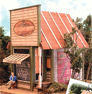 Bar Mills LLC ~ HO Scale ~ Papa Lou's Cigar Shoppe ~ Kit ~ 492