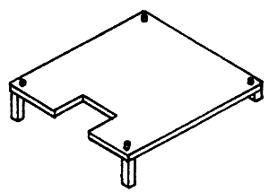 Details West ~ HO Scale ~ Antenna Mounting Stands ~ pkg(2) ~ Style 2 ~ 223