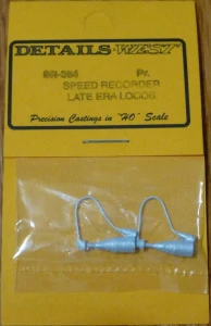 Details West ~ HO Scale ~ Speed Recorder ~ For Late Era Diesels ~ pkg(2) ~ 364