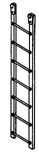 Details West ~ Ladder ~ 7-Rung w/Brackets ~ pkg(4) ~ 1006