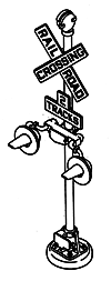 Details West ~ HO Scale ~ Crossing Signal ~ With LEDs ~ 913