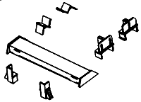 Details West ~ HO Scale ~ Intermodal Details ~ Flatcar Restraint Curbs ~ 1015