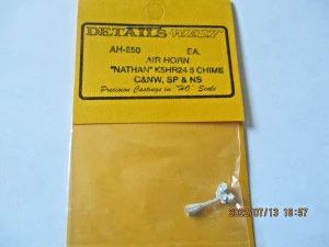 Details West ~ HO Scale ~ Nathan Air Horns ~ K5HR24 ~ 250