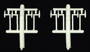 Details West ~ HO Scale ~ Locomotive Sander Brackets ~ 4- & 6-Axle Trucks (Pewter) ~ 330