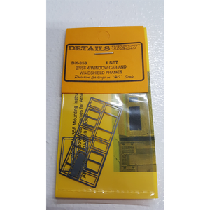 Details West ~ HO Scale ~ 4-Window Cab & Windshield Frames ~ For BNSF Units ~ 358