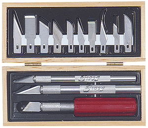 Excel Hobby Blades ~ Hobby Knife Set in Wooden Box ~ 44282