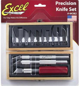 Excel Hobby Blades ~ Hobby Knife Set ~ Wooden Box ~ 44382