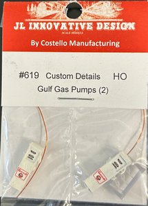 JL Innovative Design ~ HO Scale ~ Custom Gas Pumps ~ pkg(2) ~ Gulf ~ 619