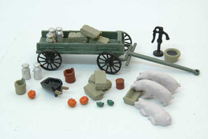 JL Innovative Design ~ HO Scale ~ Farmyard Detail Set ~ Unpainted Metal Castings ~ 339