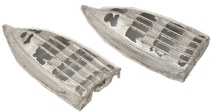 JL Innovative Design ~ Rotted Boats (Cast Metal) ~ Unpainted pkg(2) ~ 449