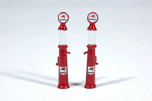 JL Innovative Design ~ HO Scale ~ Custom Gravity-Feed Gas Pump ~ Mobil ~ pkg(2) ~ 935