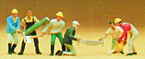 Preiser ~ HO Scale ~ People Working ~ Lumberjacks ~ pkg(6) ~ 10042