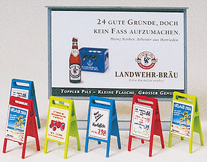 Preiser Kg ~ HO Scale ~ Advertising Boards ~ Kit ~ 17208