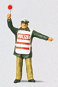 Preiser Kg ~ HO Scale ~ Emergency Services ~ Modern German Policeman w/ Safety Vest ~ 28012