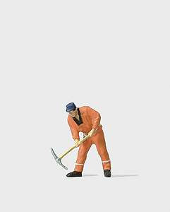 Preiser Kg ~ HO Scale ~ Worker ~ Track Worker w/Pick ~ 28090