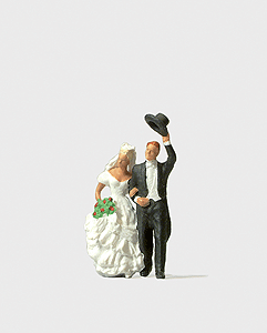 Preiser Kg ~ HO Scale ~ Individual Figures ~ Wedding ~ Wedding Couple ~ 28091