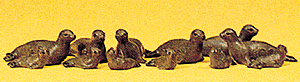Preiser Kg ~ HO Scale ~ Animals ~ Seals ~ package(12) ~ 20395