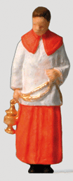 Preiser Kg ~ HO Scale ~ Individual Figures ~ Religious People ~ Altar Boy Carrying Incense ~ 28068