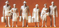 Preiser Kg ~ G Scale ~ Unpainted Figures ~ Standing Passengers ~ 45177
