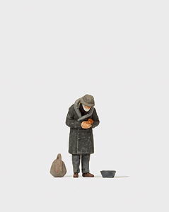 Preiser Kg ~ HO Scale ~ Beggar ~ 28102