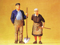 Preiser Kg ~ G Scale ~ Farmer & His Wife ~ 45071