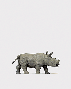 Preiser Kg ~ HO Scale ~ Animal ~ Baby African Rhinoceros ~ 29523
