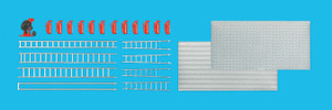 Preiser Kg ~ HO Scale ~ Ventilation Fan, Fire Extinguishers, Ladders & Treadplate Details ~ 31026