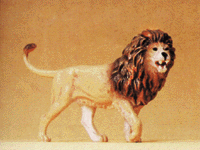 Preiser Kg ~ Wild Animal Figures, 1/24 - 1/25 Scale ~ Lion Standing ~ 47503