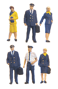 Preiser Kg ~ 1/200 Scale ~ Working People ~ Civil Airline Personel ~ 80912