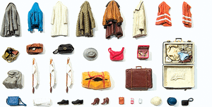 Preiser Kg ~ G Scale ~ Clothes, Vests, Bags, Etc ~ 45223