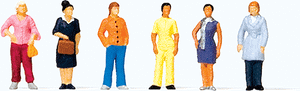 Preiser Kg ~ N Scale ~ Pedestrians ~ Standing Women ~ package(6) ~ 79222
