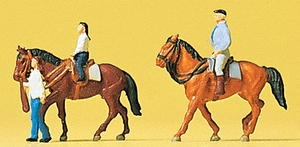 Preiser Kg ~ N Scale ~ Sports & Recreation ~ Horse Riders #2 ~ 79184