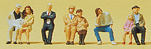 Preiser Kg ~ N Scale ~ Passengers ~ Seated Passengers Set #1 ~ 79123
