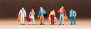 Preiser Kg ~ N Scale ~ Passengers ~ Walking ~ package(6) ~ 79018