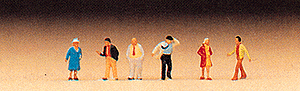 Preiser Kg ~ Z Scale ~ Travelers ~ Passengers Walking ~ 88520