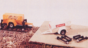 Railway Express Miniatures ~ N Scale ~ Construction Equipment ~ Generator/Compressor Trailer w/Hy-Rail Wheels ~ 623-2009