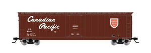 Rivarossi ~ All Scale ~ 50' Plug-Door Boxcar w/Roofwalk ~ Ready to Run ~ Canadian Pacific #80927 (Boxcar Red, red, white, Script Lettering, Newsprint ~ 635-HR6636D