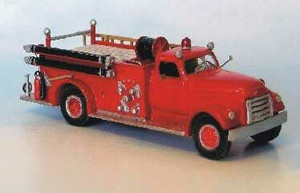 SYLVAN SCALE MODELS ~ HO Scale ~ 1950-1953 GMC-LaFrance Open Cab Pumper ~ Resin Kit ~ Undecorated ~ 696-V084
