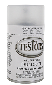 Testor Corp ~ All Scale ~ Dullcote Clear Finish ~ 3oz 88.7mL Spray Can ~ 1260