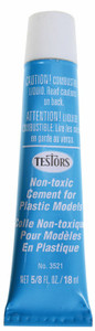 Testor Corp ~ All Scale ~ Finished-Product Cement Adhesives ~ Plastic Cement (Non-Toxic) ~ 5/8oz 18.5mL ~ Tube with ENG/ESP/FRA Labeling ~ 704-3521