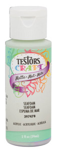 Testor Corp ~ All Scale ~ Testors Craft ~ Acrylic Paints ~ 2oz 59.1mL Bottle ~ Seafoam (Matte Finish) ~ 704-297478