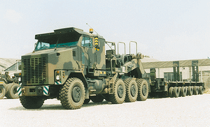Trident Miniatures ~ HO Scale ~ Military ~ US/NATO ~ Heavy Trucks (Resin & Metal Kit) ~ Oshkosh M1070 Heavy Equipment Transporter (HET) 4-Axle Conventional Truck ~ 729-81001
