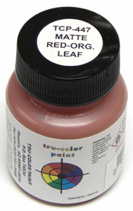Tru-Color Paint ~ All Scale ~ Sprayable Matte Paints ~ 1oz 29.6mL ~ Orange-Red Leaf ~ 447