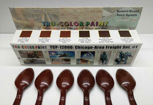 Tru-Color Paint ~ All Scale ~ Chicago Area Freight Car Paint Set #1 ~ Includes Six Common Freight Car Brown Colors: 1oz 29.6ml Each ~ 12000