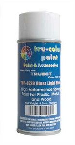 Tru-Color Paint ~ All Scale ~ Aerosol Spray Paint 4.5oz 135ml Can ~ Gloss Light Blue ~ 4029