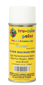 Tru-Color Paint ~ All Scale ~ Aerosol Spray Paint 4.5oz 135ml Can ~ Gloss Reefer Yellow ~ 4018